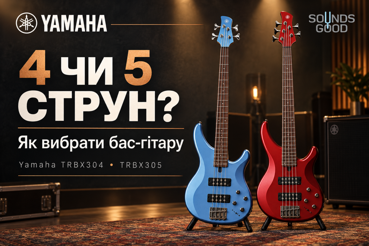 Четыре или пять струн: сравнение Yamaha TRBX304 и TRBX305.