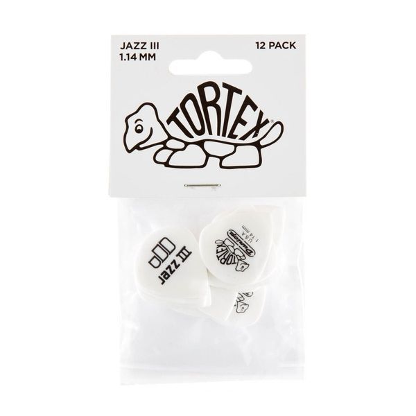 Медиатор DUNLOP TORTEX WHITE JAZZ III 1.14 мм 32116 фото