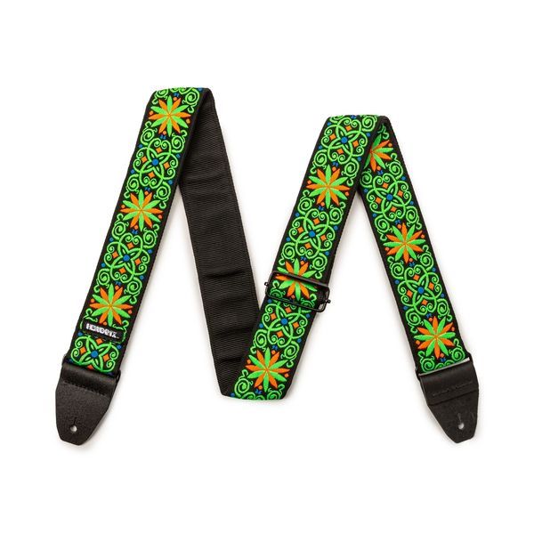DUNLOP JIMI HENDRIX BLACKLIGHT FILLMORE GREEN STRAP 41892 фото