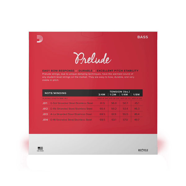 D'ADDARIO PRELUDE BASS Single E String 3/4 Scale Medium Tension 41809 фото