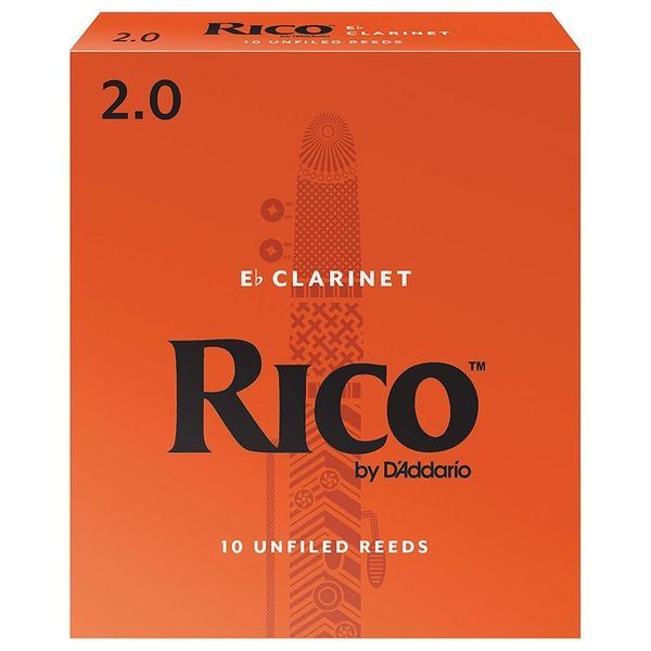 Трости для кларнета Bb D'Addario Rico №2,0 (10 шт) 36080 фото