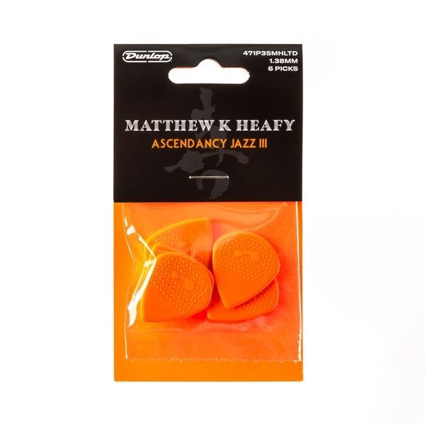 Медиатор Dunlop 471P3SMHLTD Matt Heafy Ascendancy Jazz III Max-Grip 1.38mm (6 шт.) 128738 фото