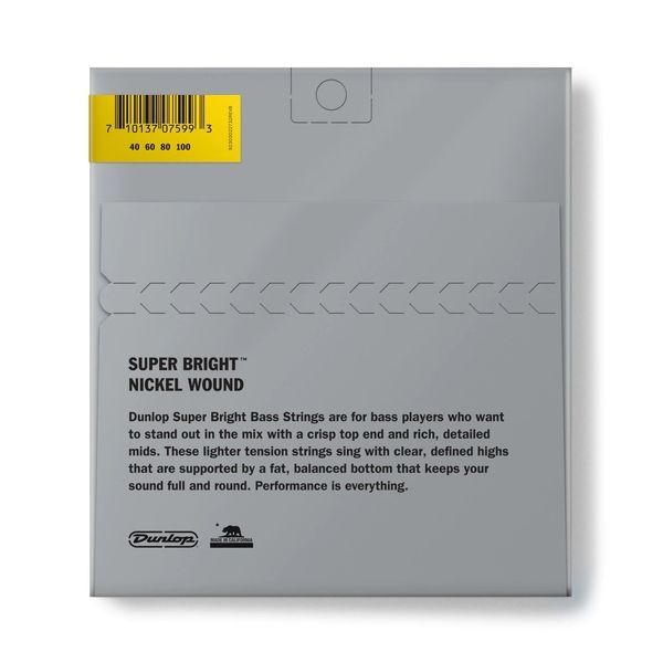 DUNLOP DBSBN40100 SUPER BRIGHT NICKEL (40-100) 32305 фото