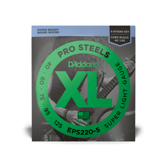 D'ADDARIO EPS220-5 XL PROSTEELS BASS SUPER LIGHT 5-STRING (40-125) 19577 фото