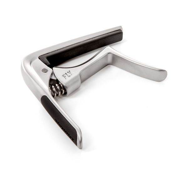 Каподастр для акустической гитары Dunlop 63CSC Satin Chrome Acoustic Trigger Fly Curved Capo 128176 фото