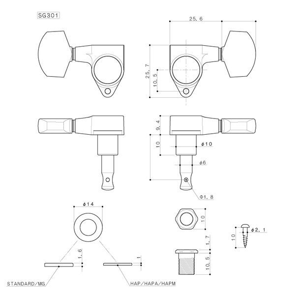 GOTOH SG301-04L MG-T B