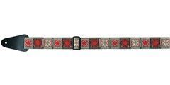 Гітарний ремінь Fire&Stone Folk Jacquard (Red Silver Black) G-531065 фото