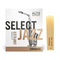 Тростина для альт-саксофона D'Addario Select Jazz Unfiled 3M (1 шт) 37957 фото
