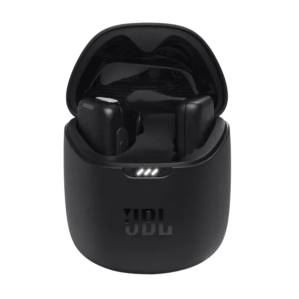 Storing and recharging JBL components in the case.