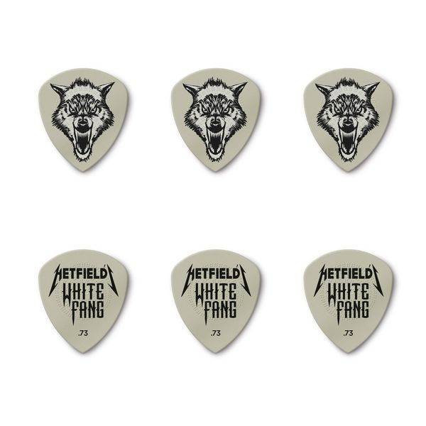 Медіатор Dunlop PH122T.73 White Fang Pick Tin .73 mm (6 шт.) 127247 фото