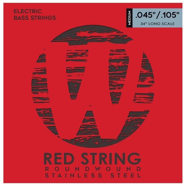 Струны для бас-гитары WARWICK 42200 RED Stainless Steel Medium 4-String (45-105) 24106 фото