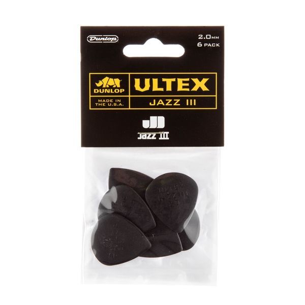 Медіатор Dunlop 427P2.0 Ultex Jazz III 2.0 mm (6 шт.) 125938 фото