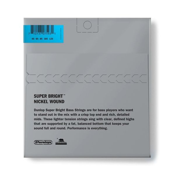 DUNLOP DBSBN45125 SUPER BRIGHT NICKEL (45-125) 32121 фото
