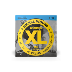 D'ADDARIO EXL125 XL NICKEL WOUND SUPER LIGHT TOP / REGULAR BOTTOM (09-46) 19637 фото