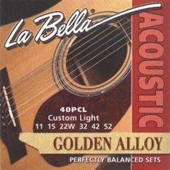 Струны для акустической гитары La Bella 40PCL Br. 80/20, 11-52 121494 фото