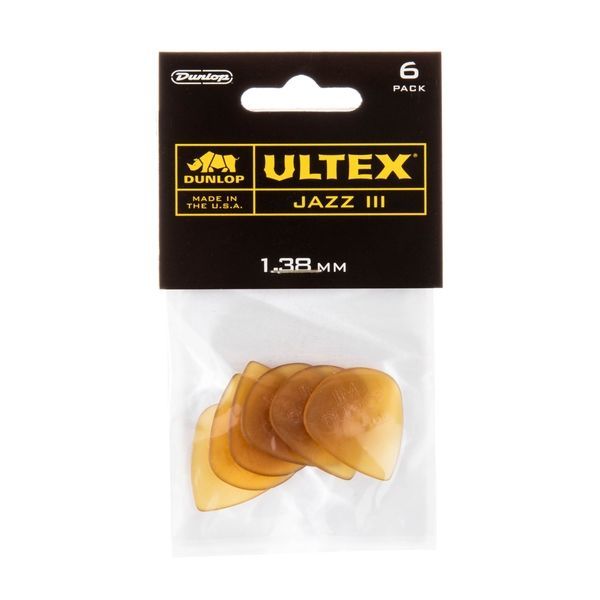Медіатор Dunlop 427P1.38 Ultex Jazz III 1.38 mm (6 шт.) 125936 фото
