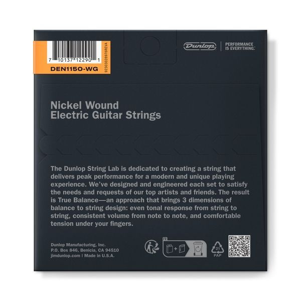 Струни для електрогітари Dunlop DEN1150WG Nickel Wound (Wound G) 128719 фото