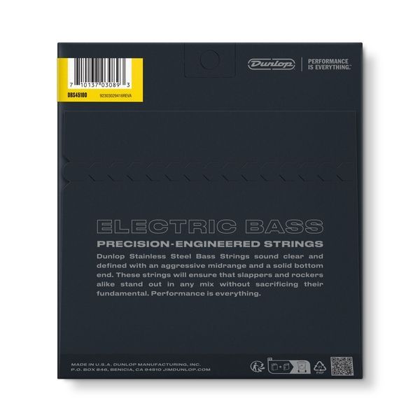 Струни для бас-гітари Dunlop DBS45100 (DBS1504) Stainless Steel 114560 фото