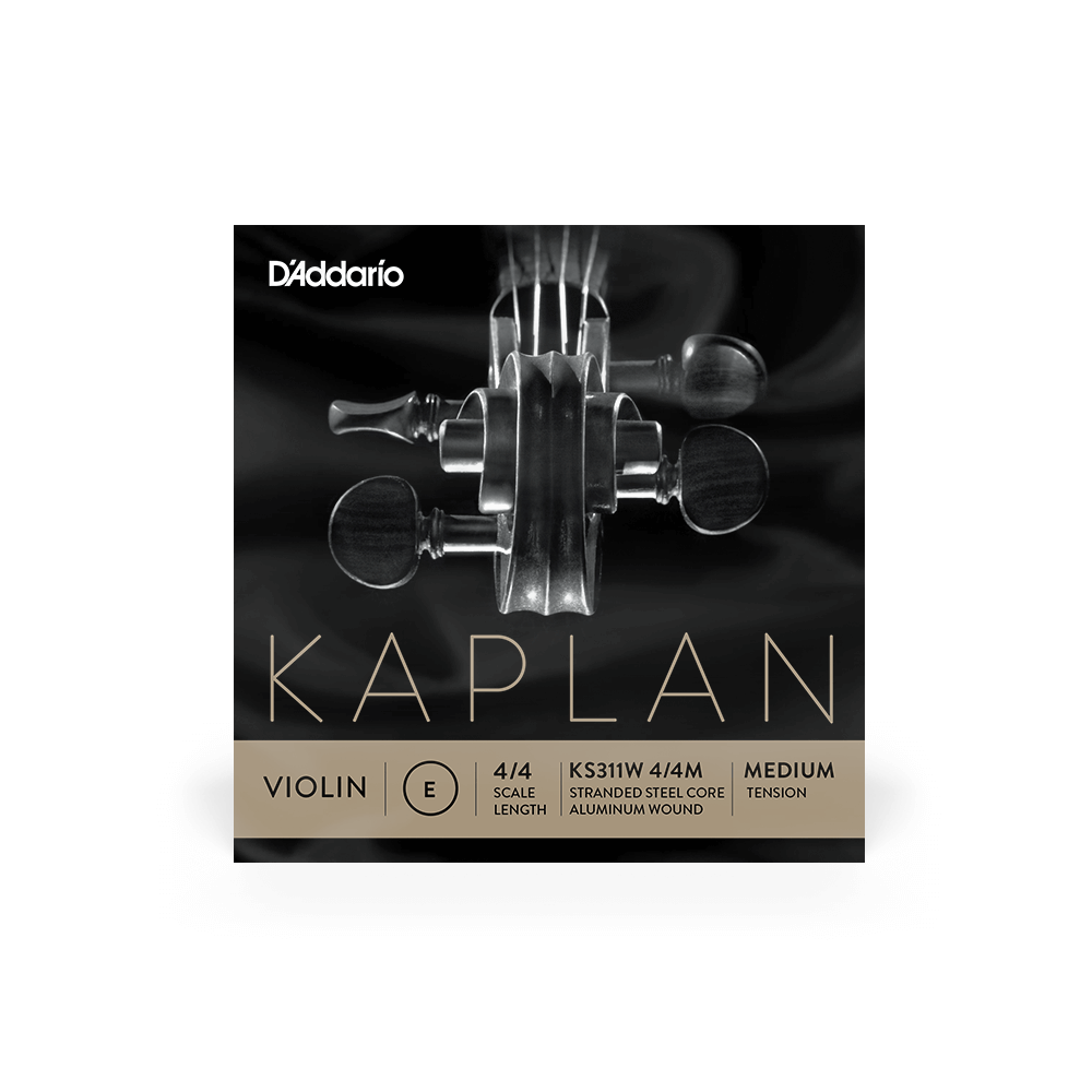 E String D'Addario Kaplan Non-Whistling 4/4 for Violin (medium tension) — packaging