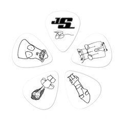 PLANET WAVES JOE SATRIANI SIGNATURE GUITAR PICKS, WHITE (Medium Gauge) 21966 фото