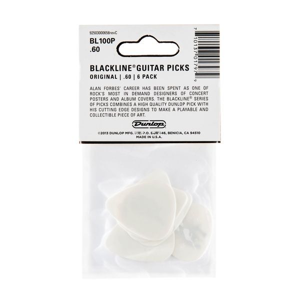 Медиатор Dunlop BL100P.60 Alan Forbes .60 mm (6 шт.) 126941 фото
