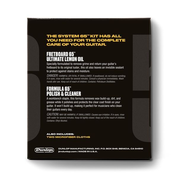 Засіб для догляду за гітарою DUNLOP 6503 SYSTEM 65 BODY AND FINGERBOARD CLEANING KIT 20387 фото
