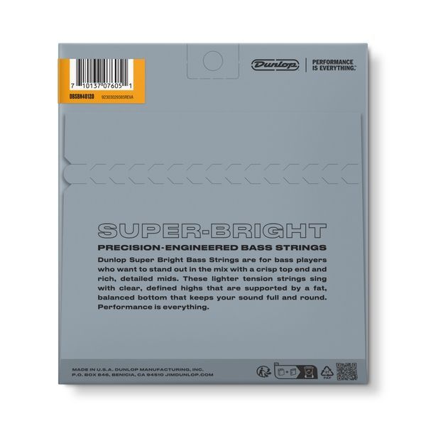 Струны для бас-гитары Dunlop DBSBN40120 Super Bright Nickel 121840 фото