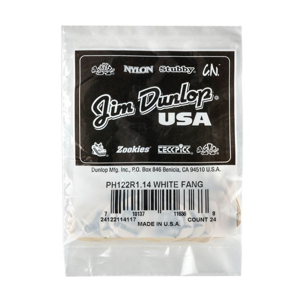 Медиатор Dunlop PH122R1.14 Hetfield's White Fang 1.14 mm (24 шт.) 126985 фото