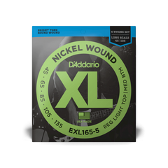 D'ADDARIO EXL165-5 XL NICKEL WOUND BASS REG LIGHT TOP / MED BOTTOM 5-STRING (45-135) 26152 фото