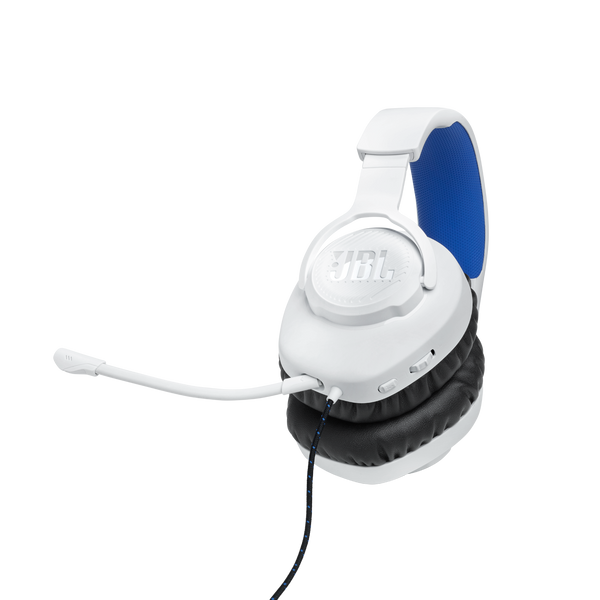 JBL Quantum 100P Console &mdash; wired gaming headset, white/blue JBLQ100PWHTBLU photo