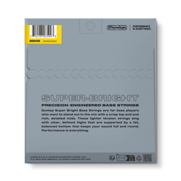 Струны для бас-гитары Dunlop DBSBN40100 Super Bright Nickel 121864 фото