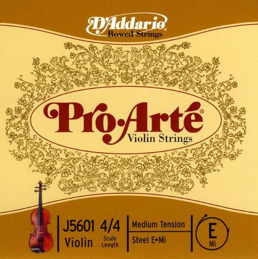 D'ADDARIO PRO-ARTÉ VIOLIN SINGLE E STRING 4/4 Scale Medium Tension — упаковка