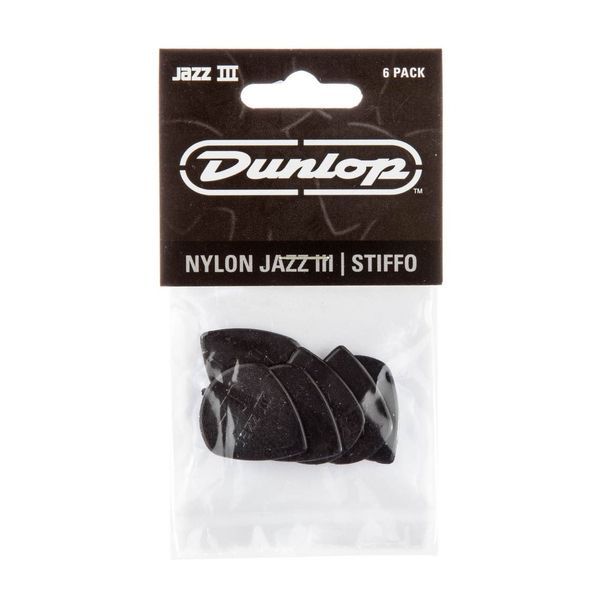 Медиатор Dunlop 47P3S Nylon Jazz III Stiffo 1.38 mm (6 шт.) 125394 фото