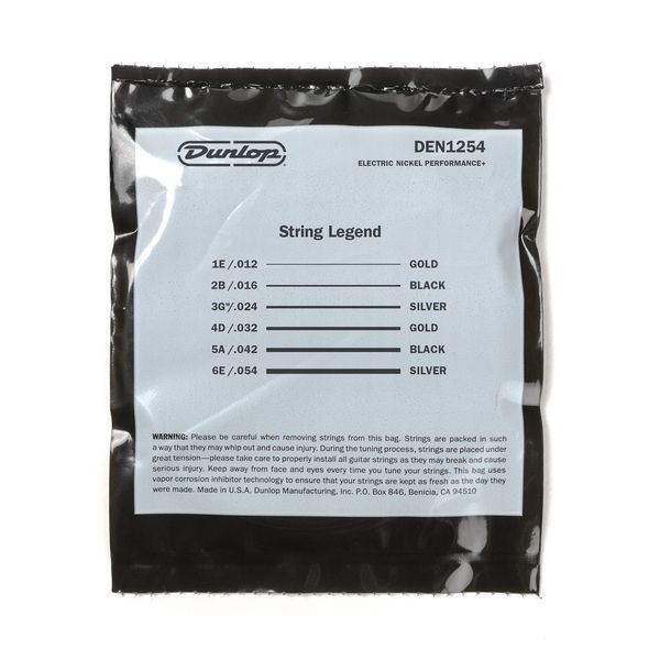 Струни для електрогітари DUNLOP DEN1254 NICKEL WOUND (12-54) 20572 фото