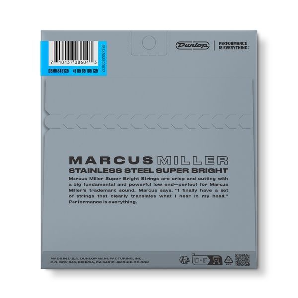 Струни для 5-струнної бас-гітари Dunlop DBMMS45125 Marcus Miller Super Bright Stainless Steel 122858 фото