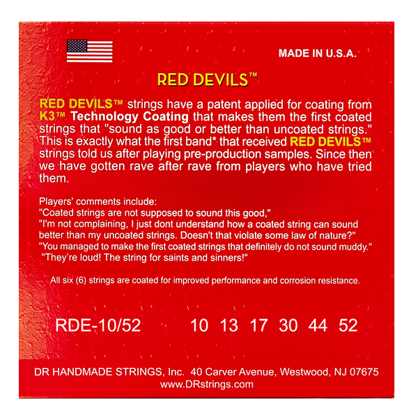 DR Strings RED DEVILS Electric - Big Heavy (10-52) 40784 фото