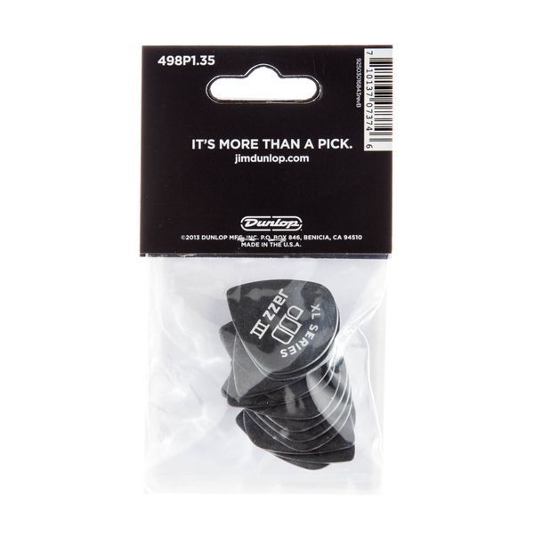 Медиатор Dunlop 498P1.35 Tortex Jazz III 1.35 mm XL (12 шт.) 123336 фото