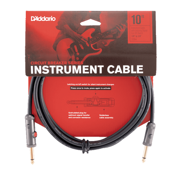 D'ADDARIO PW-AGL-10 Circuit Breaker Latching Switch 3m Instrument or Patch Cable 34310 photo