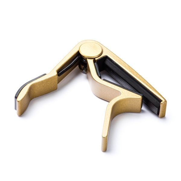 Каподастр для акустической гитары Dunlop 84FG Gold Acoustic Trigger Flat Capo 114891 фото