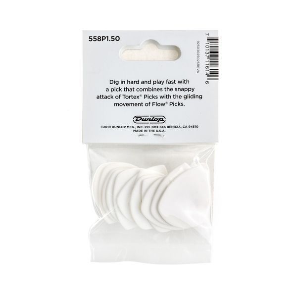 Медиатор Dunlop 558P1.5 Tortex Flow 1.5 mm (12 шт.) 126981 фото