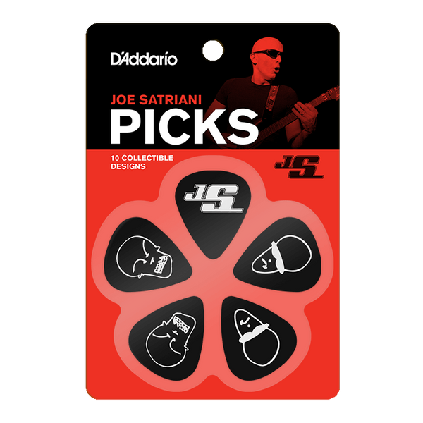 PLANET WAVES JOE SATRIANI SIGNATURE GUITAR PICKS, BLACK (Heavy Gauge) 21955 фото