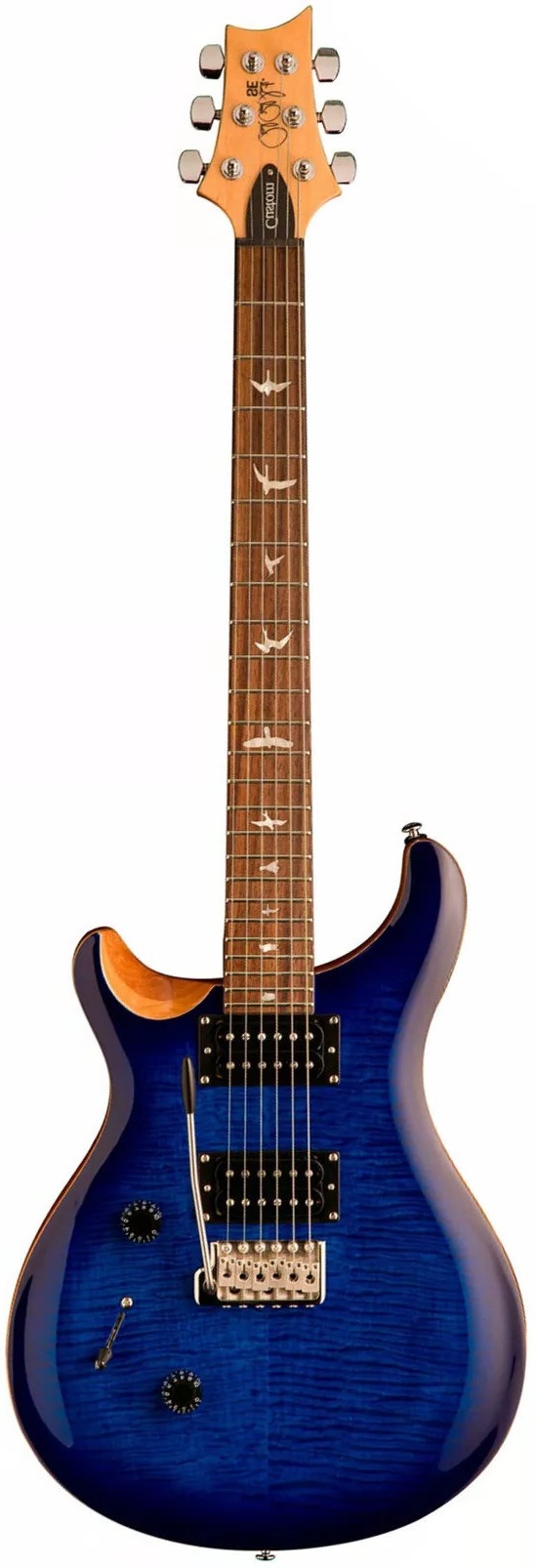 PRS SE Custom 24 Lefty (Faded Blue Burst) — вигляд спереду