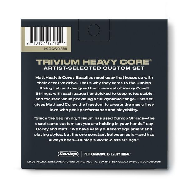 Струни для електрогітари Dunlop TVMN1052 Trivium Nickel Wound 128156 фото