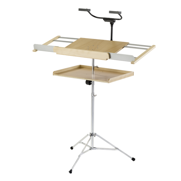 Диригентський пюпітр Kolberg 4560LEDZ бук натуральний / хром глянець дорожня модель з LED-лампою 83&ndash;120 см