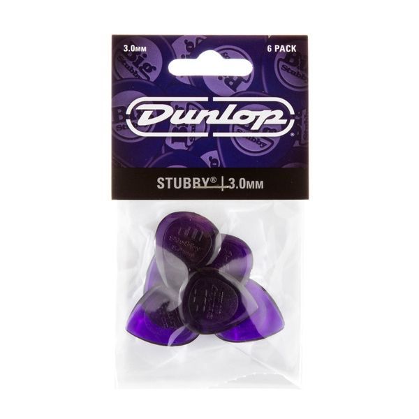 Медіатор Dunlop 474P3.0 Stubby Jazz 3.0 mm (6 шт.) 122921 фото