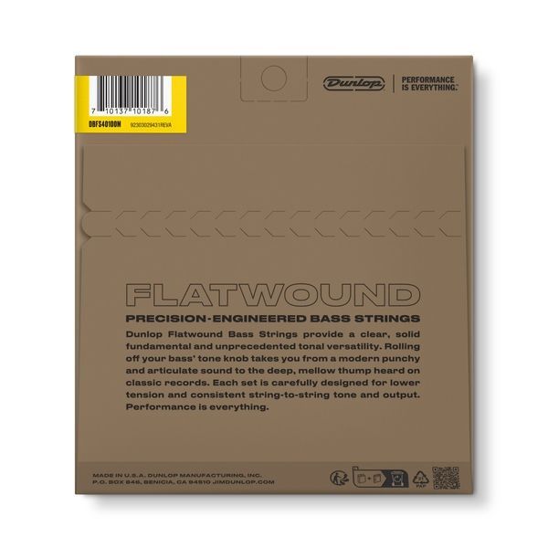 Струни для бас-гітари Dunlop DBFS40100M MD Scale Flatwound Stainless Steel 126925 фото