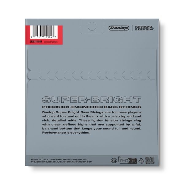 Струны для бас-гитары Dunlop DBSBS45105M MD Scale Super Bright Stainless Steel 126934 фото