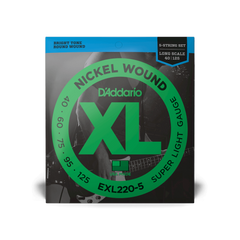 D'ADDARIO EXL220-5 XL NICKEL WOUND BASS SUPER LIGHT 5-STRING (40-125) 19585 фото