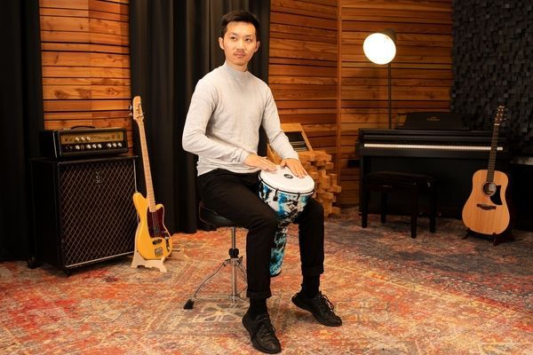 Джембе Meinl Alpine Synthetic ADJ10-GB (10") Galactic Blue Tie Dye 128650 фото