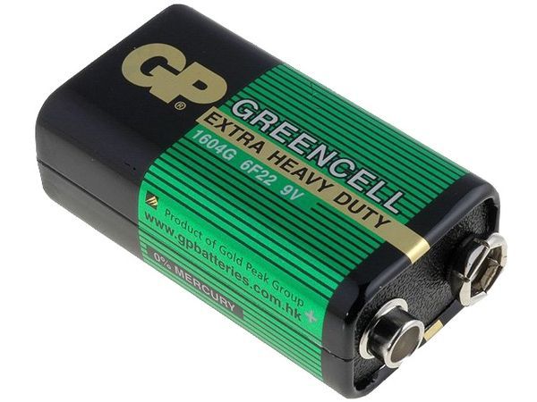 Батарейка GP Greencell 6F22 (9 В)